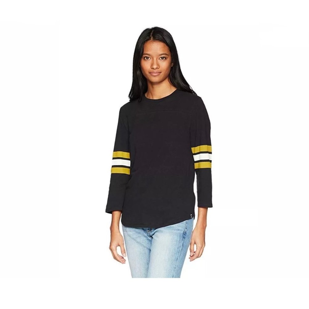 Volcom Junior's 3/4 Sleeve Scalloped ~Top - Picture 1 of 4